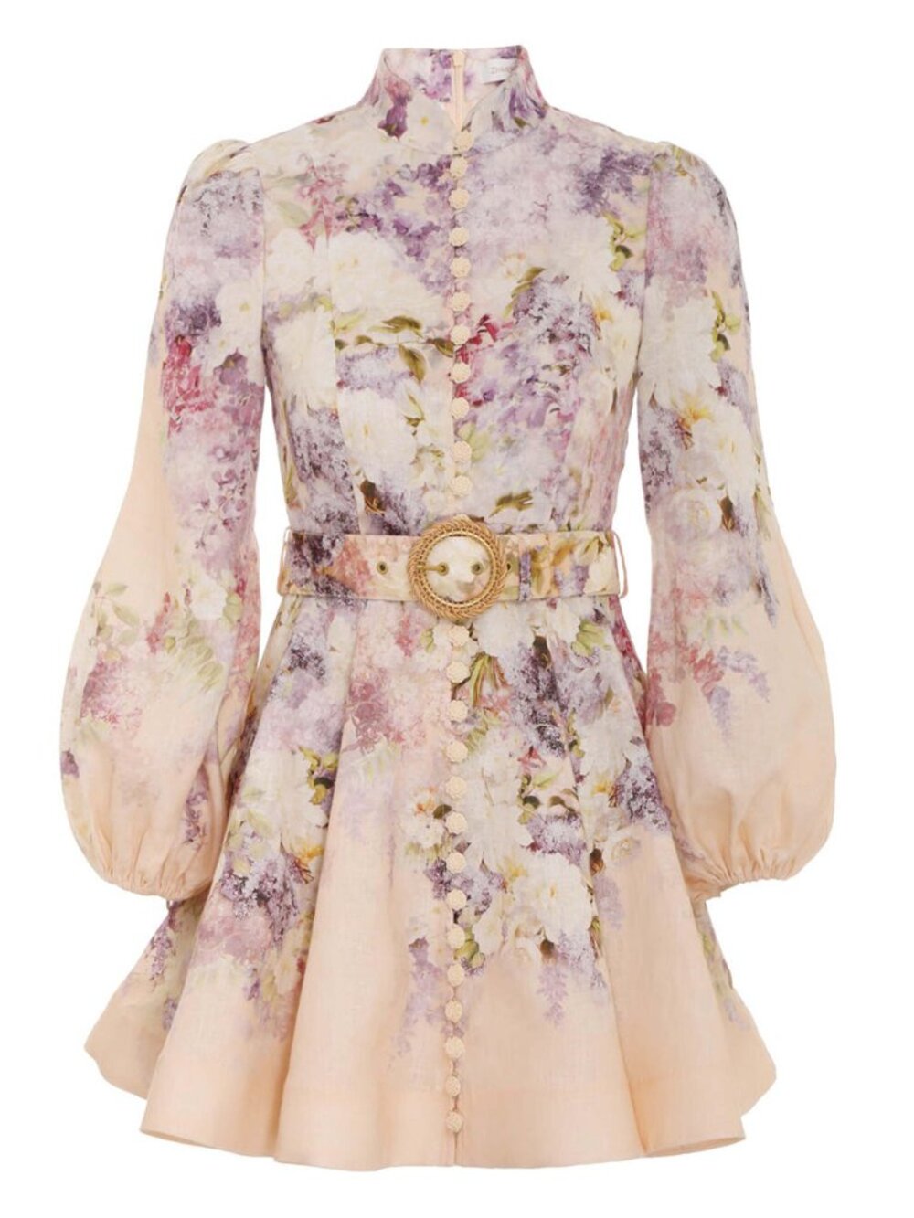 Boutique Dreamy Floral Lyrical Buttoned Mini Dress Size M